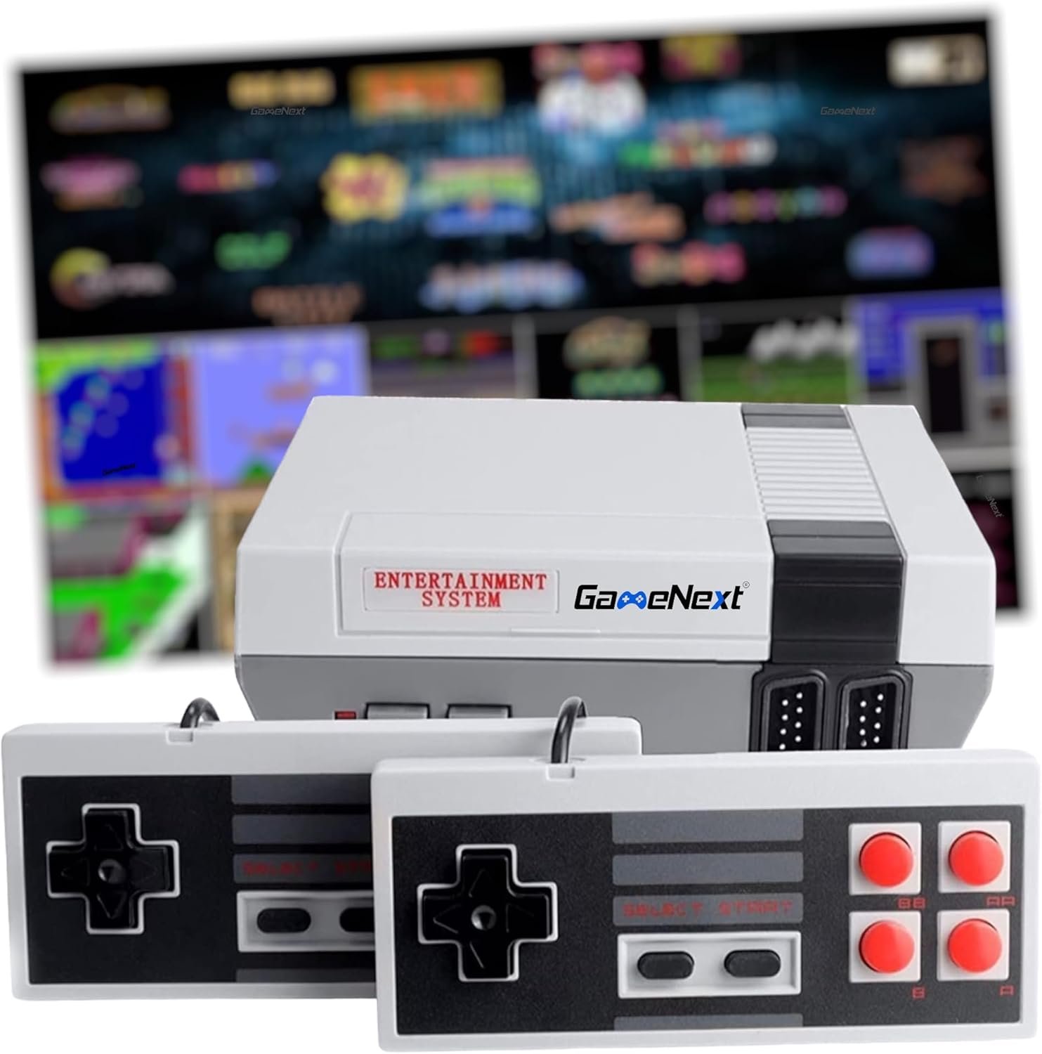Retro Game Console, AV Classic Mini Video Game Consoles Built-in with 620 Games Dual Players Mode Console with 2 Controllers Handheld Games for Kids & Adults