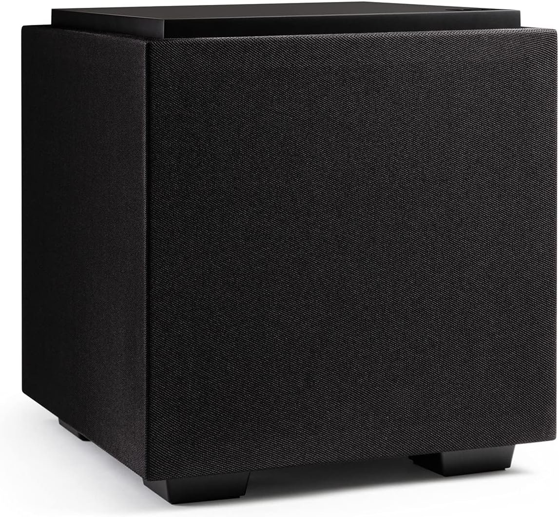 Definitive Technology Descend DN8 8" Subwoofer (2021 Model) - Digitally Optimized for Movies & Music, New 3XR Architecture, 500W Peak Class D Amplifier & (2) Pressure-Coupled 8" Bass Radiators, Black